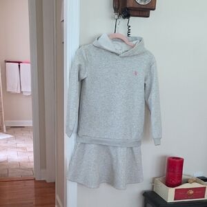 Crewcuts Gray Dress with Pink Heart Accent